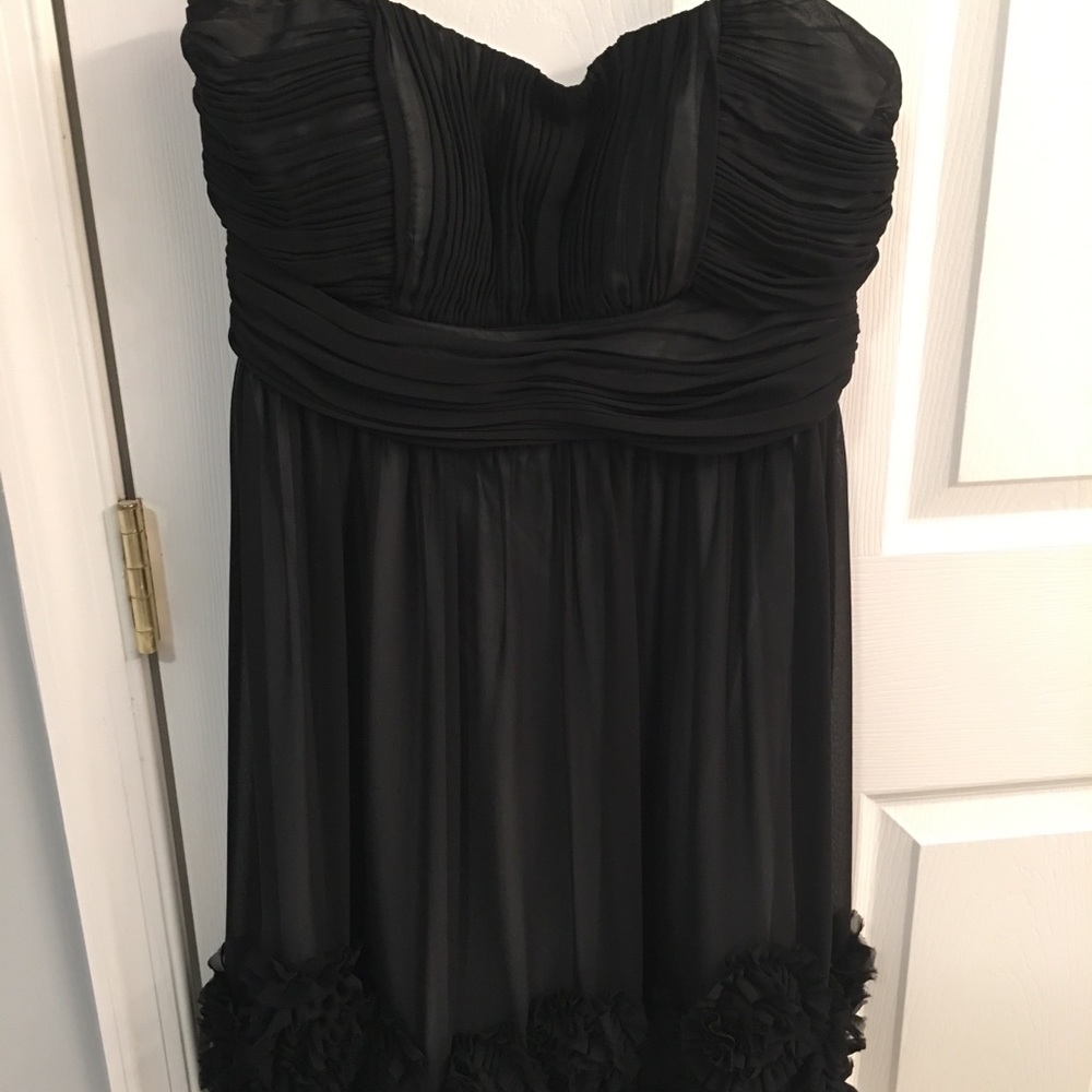 Black chiffon cocktail dress